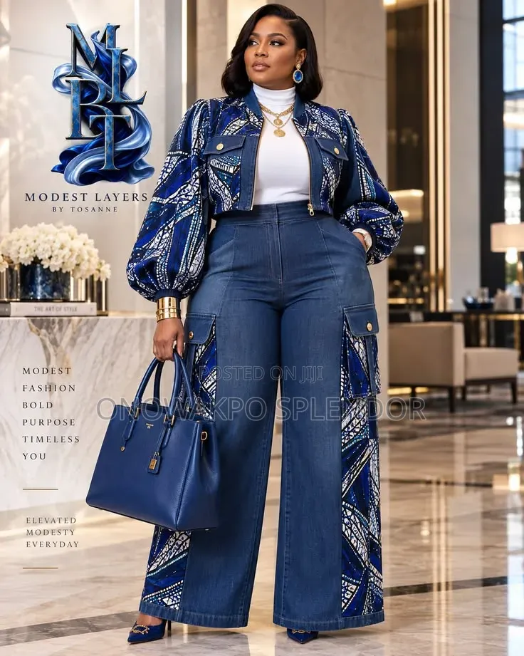 Royal Blue Luxury Denim Set