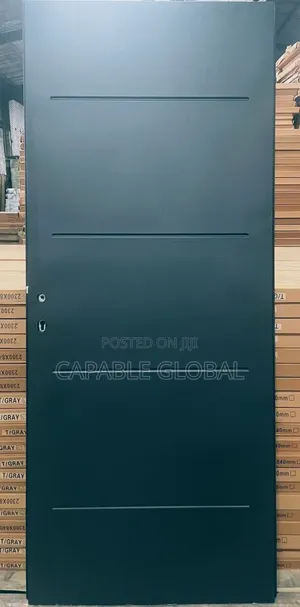 Israeli Minimalist Matte Slate Panel Door