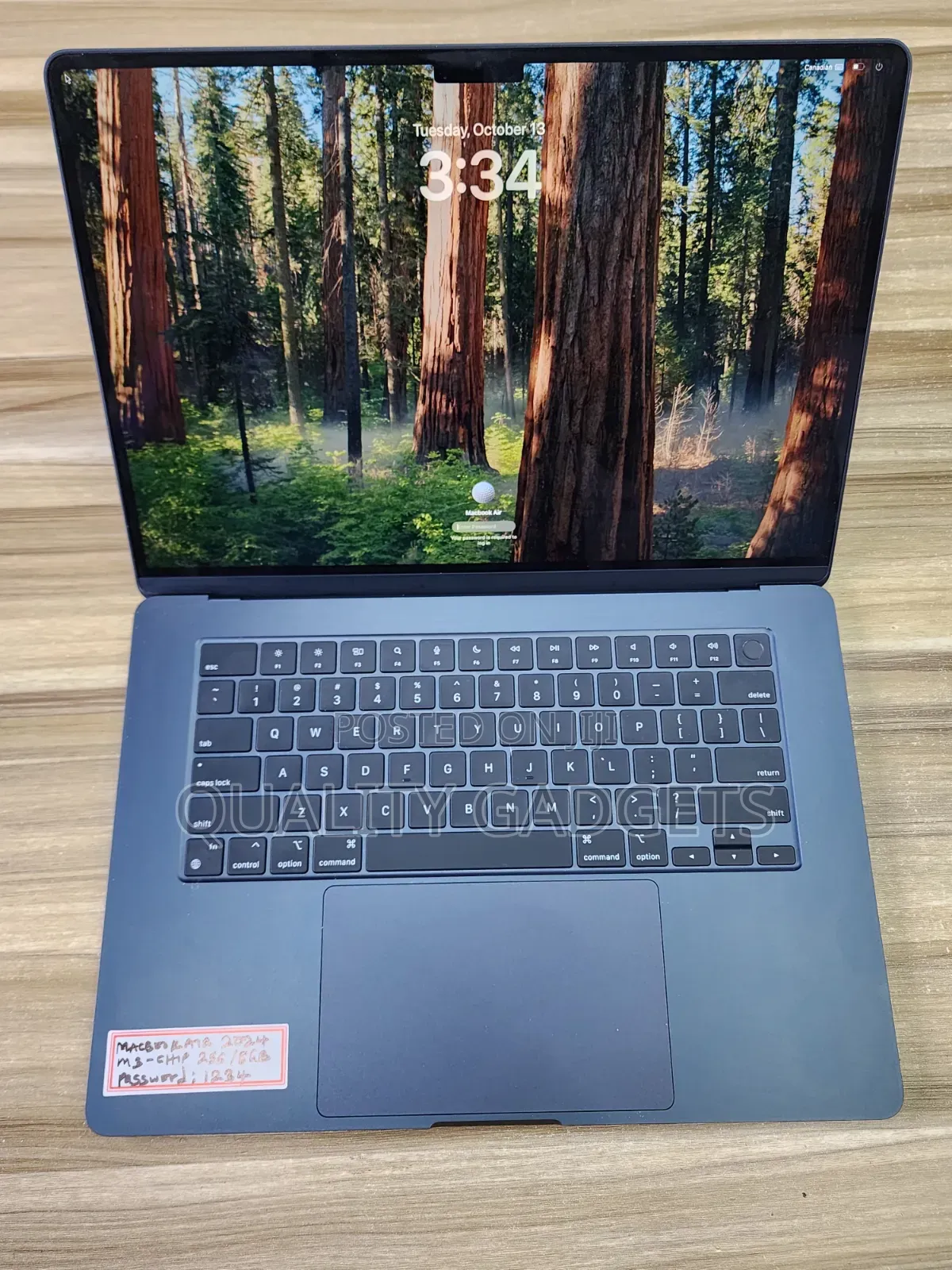 Laptop Apple MacBook Air 2024 M3 8GB Apple M3 SSD 256GB