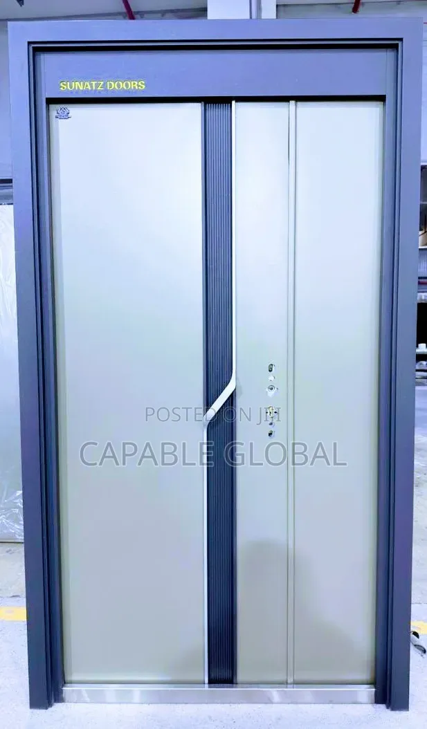 Sunatz Two-Tone Champagne Security Door(fireproof)