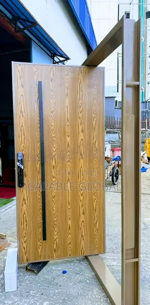 Oak Grain Pivot Entrance Door