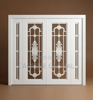 Royal Baroque White Double Entrance Door