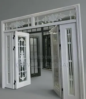 Zebra Gold Accent Modern Security Door