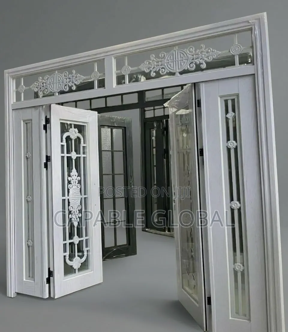 Zebra Gold Accent Modern Security Door