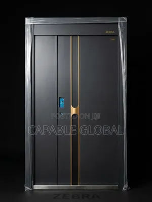 Architectural Gold-Strip Entrance Door