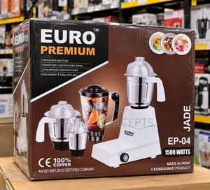 EURO Premium EP-04 Jade 1500W Heavy Duty Blender Mixer Grinder Set