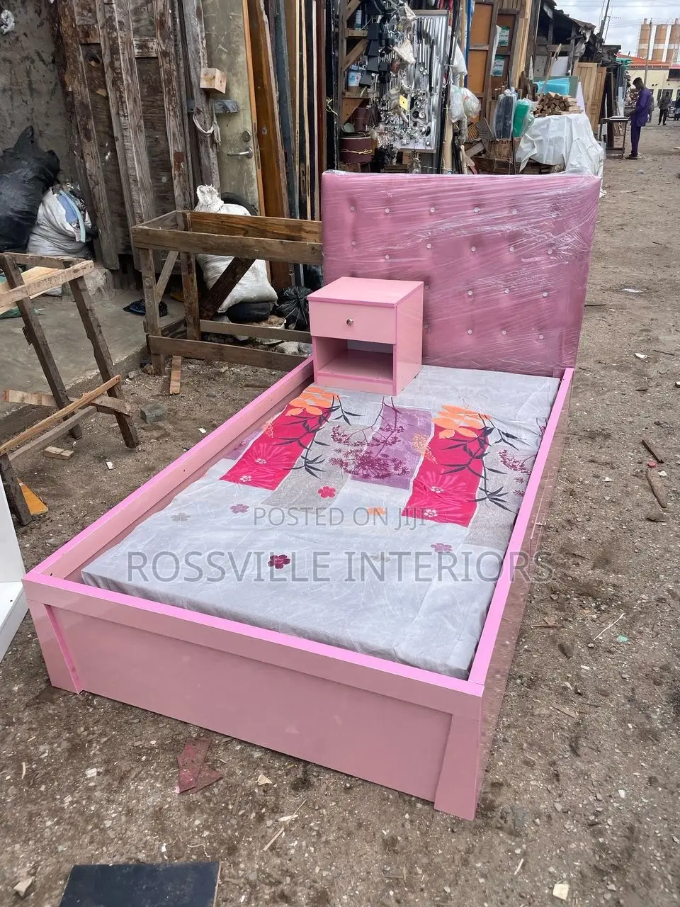 Velvet 3.5ftby6ft Bedframe