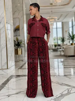 Ladies 2-Piece Palazzo Set - In Differen 4 Colors Available - M to XXL