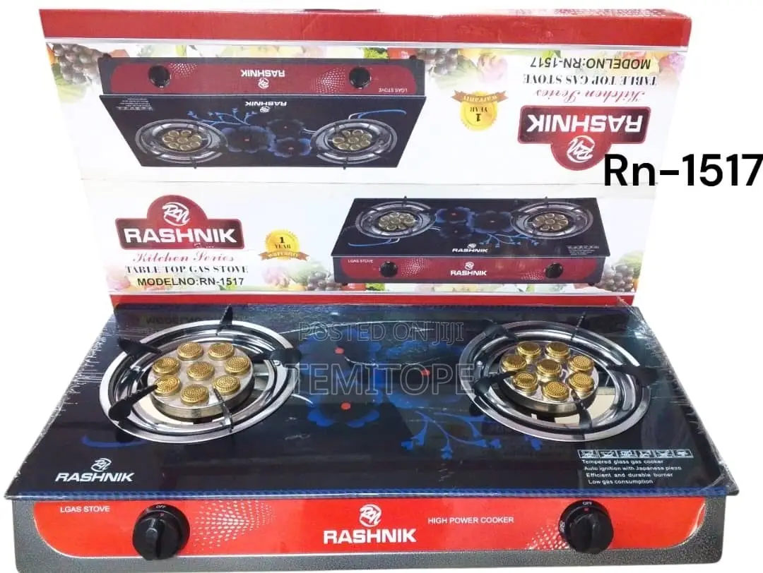 Rashnik Glass Gas 2 Face Burner