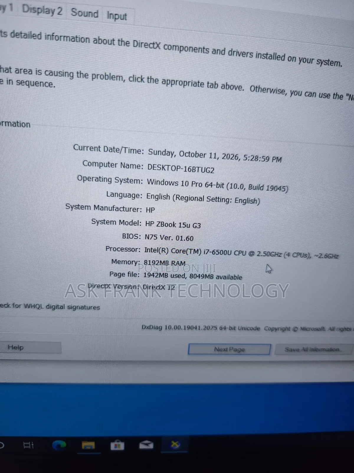 Laptop HP ZBook 15u G3 8GB Intel Core i7 SSD 128GB