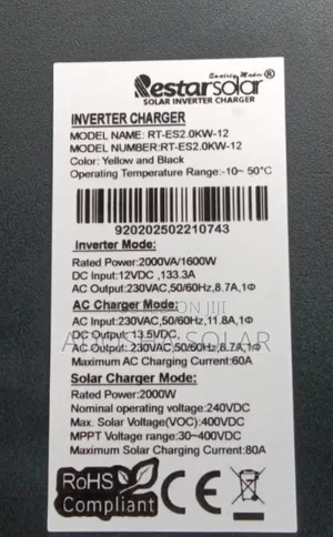 2kva/12v Hybrid Inverter