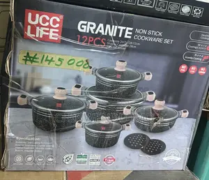 UCC LIFE 12-Piece Non-Stick Granite Cookware Set (Die-Cast Aluminium)