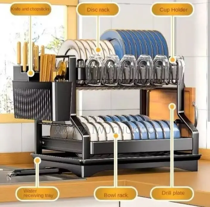 Dish Rack With Cup Holder