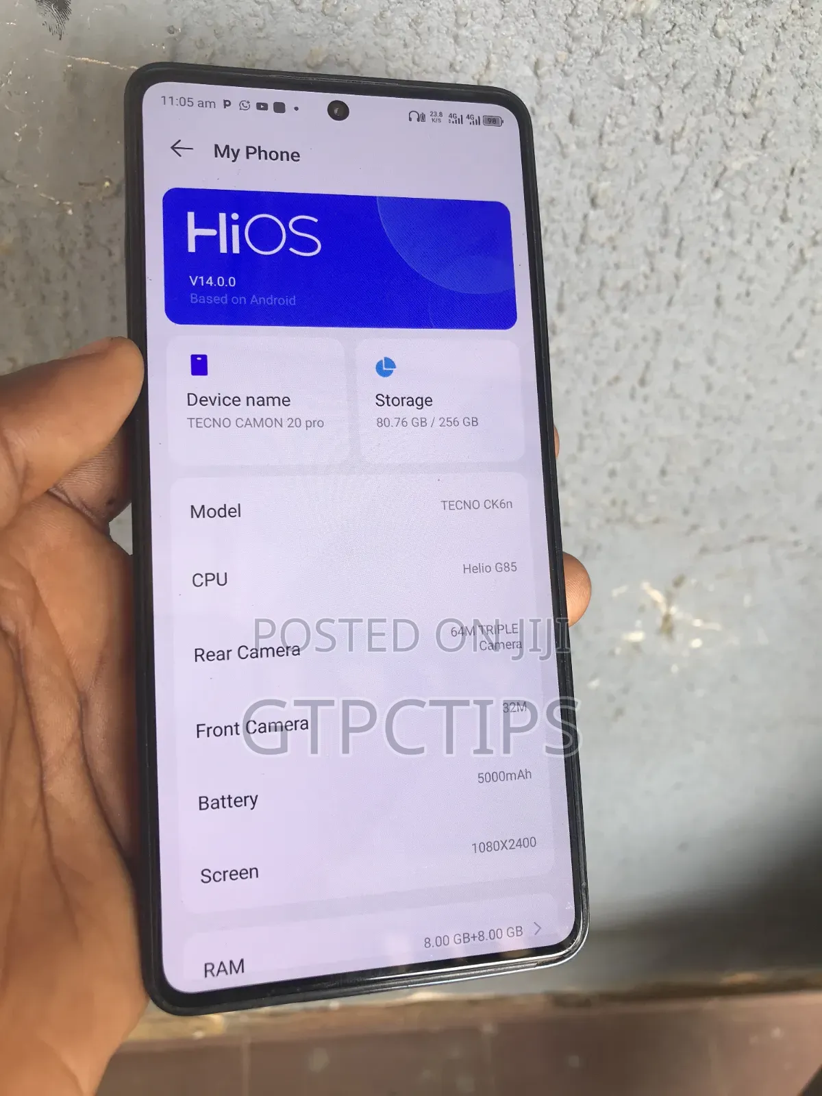 Tecno Camon 20 Pro 256 GB Blue