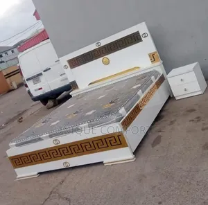 Brand New 6 by 6 Versace Design Bedframe With Drawer and Mattress