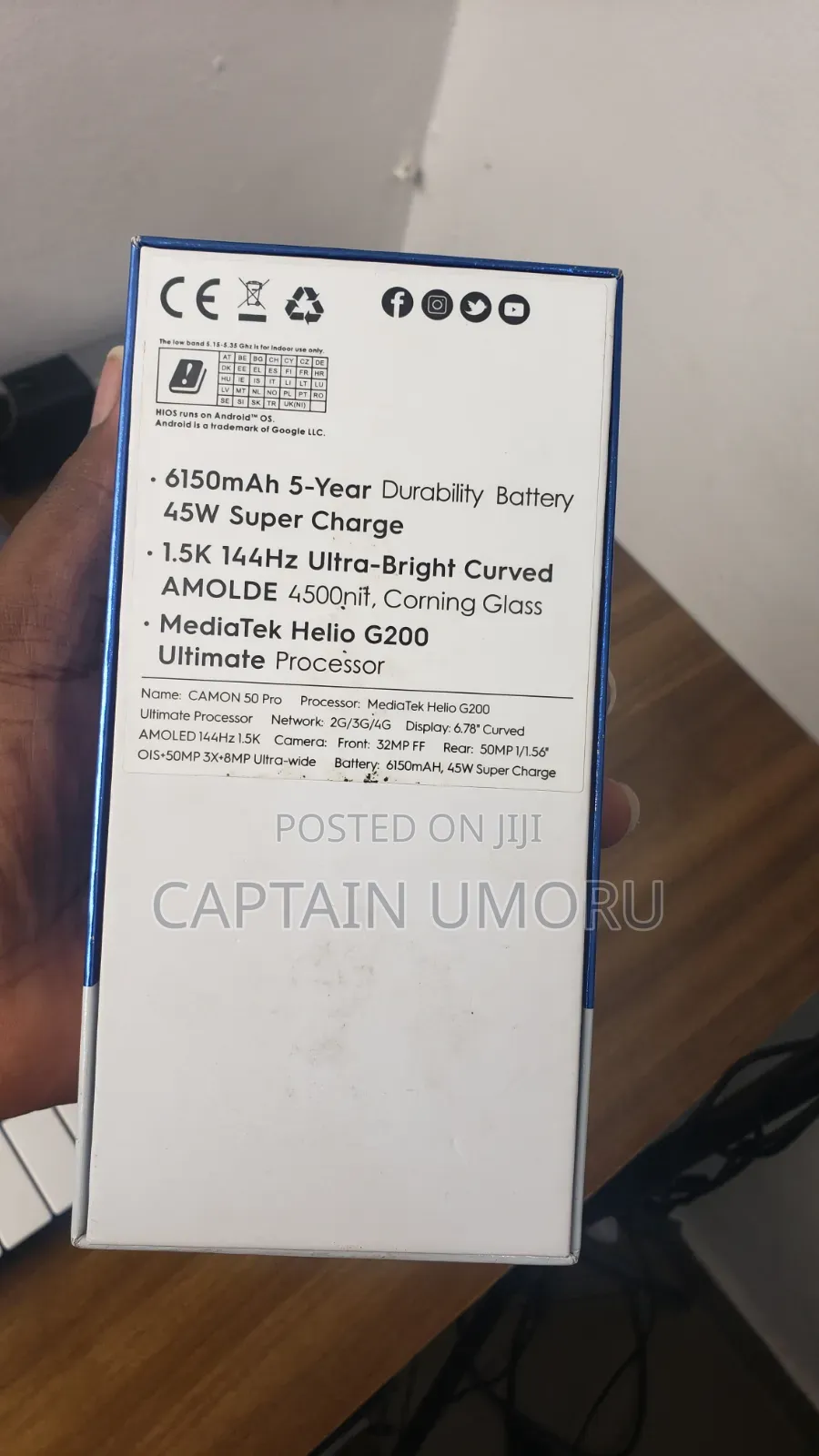 Tecno Camon 50 Pro 256 GB Silver