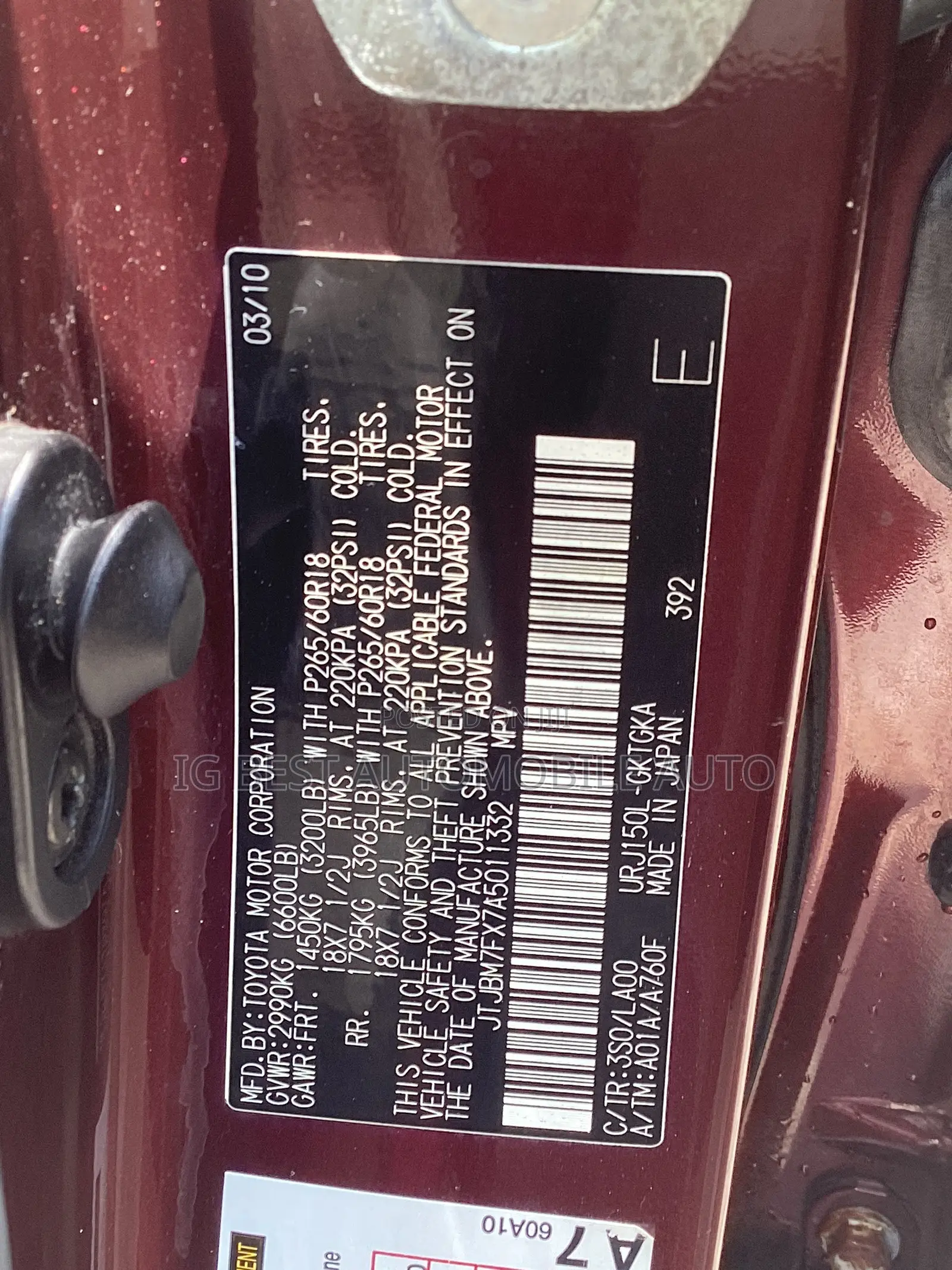 Lexus GX 460 2010 Red