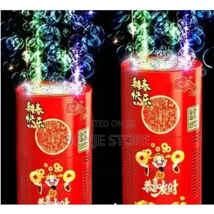Firework Bubble Machine With 80ml Bubble Solution 13 Holes With Light