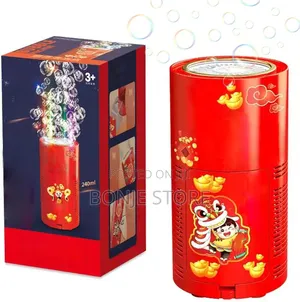 Firework Bubble Machine With 80ml Bubble Solution 13 Holes With Light
