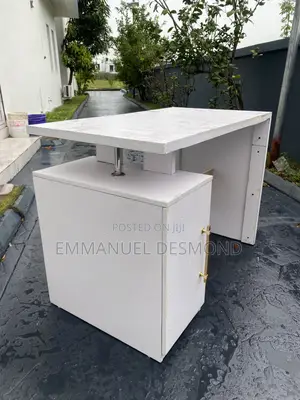 Solid HDF Office Table With Cupboard