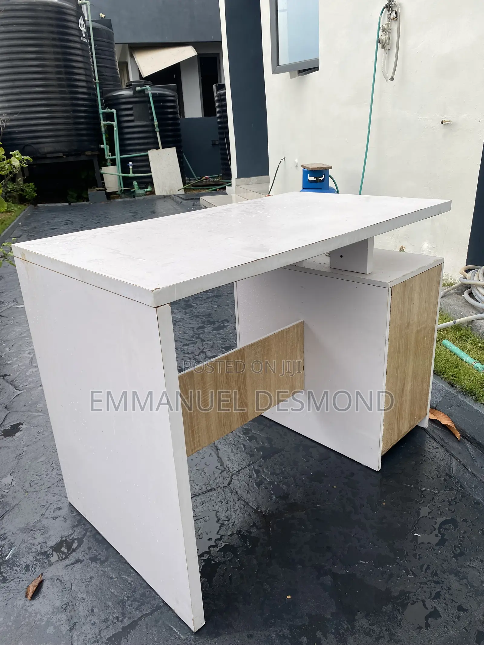 Solid HDF Office Table With Cupboard