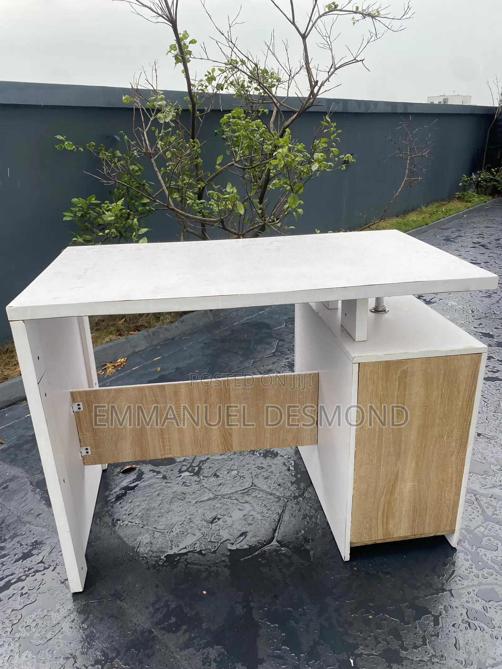 Solid HDF Office Table With Cupboard