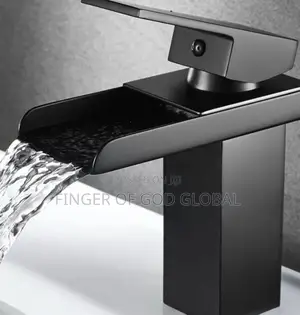 Black Waterfall Basin Mixer Tap