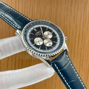 Breitling Chronograph Watch | Leather Strap & Classic Elegance