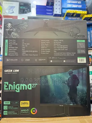 Green Lion Enigma 27 Inch Curved Gaming Monitor 240Hz, 1800R FHD