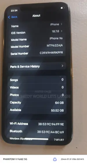 Apple iPhone XS 64 GB Gold