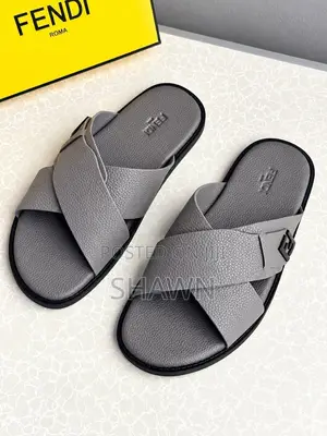 Fendi Luxury Leather Slippers