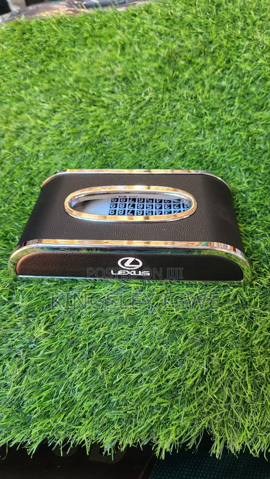 Lexus Car Tissue Box With Phone Number Display