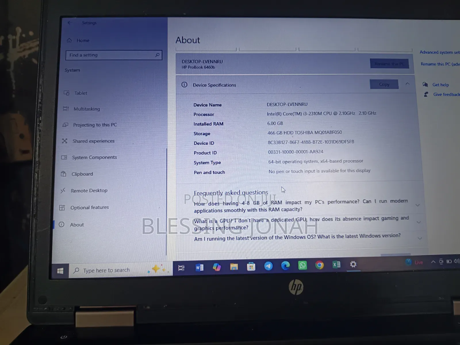 Laptop HP ProBook 6460B 6GB Intel Core i3 HDD 640GB