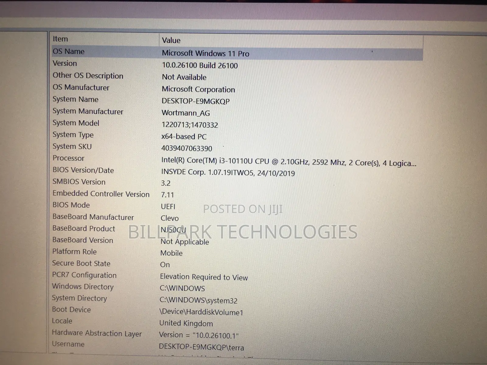 Laptop 8GB Intel Core i3 SSD 256GB