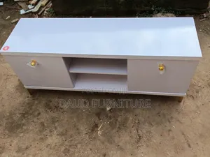 Modern White TV Stand With Storage – Quality Furniture