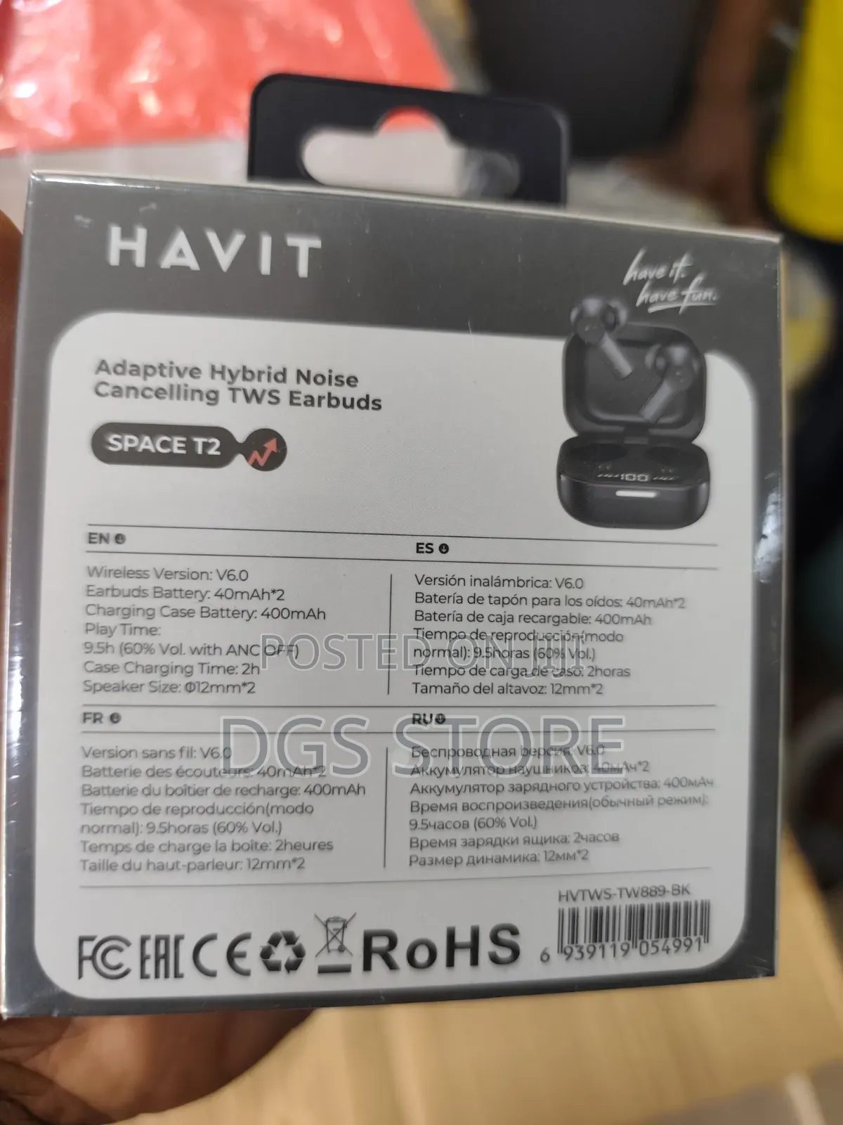 Havit Space T2 Bluetooth Earbud