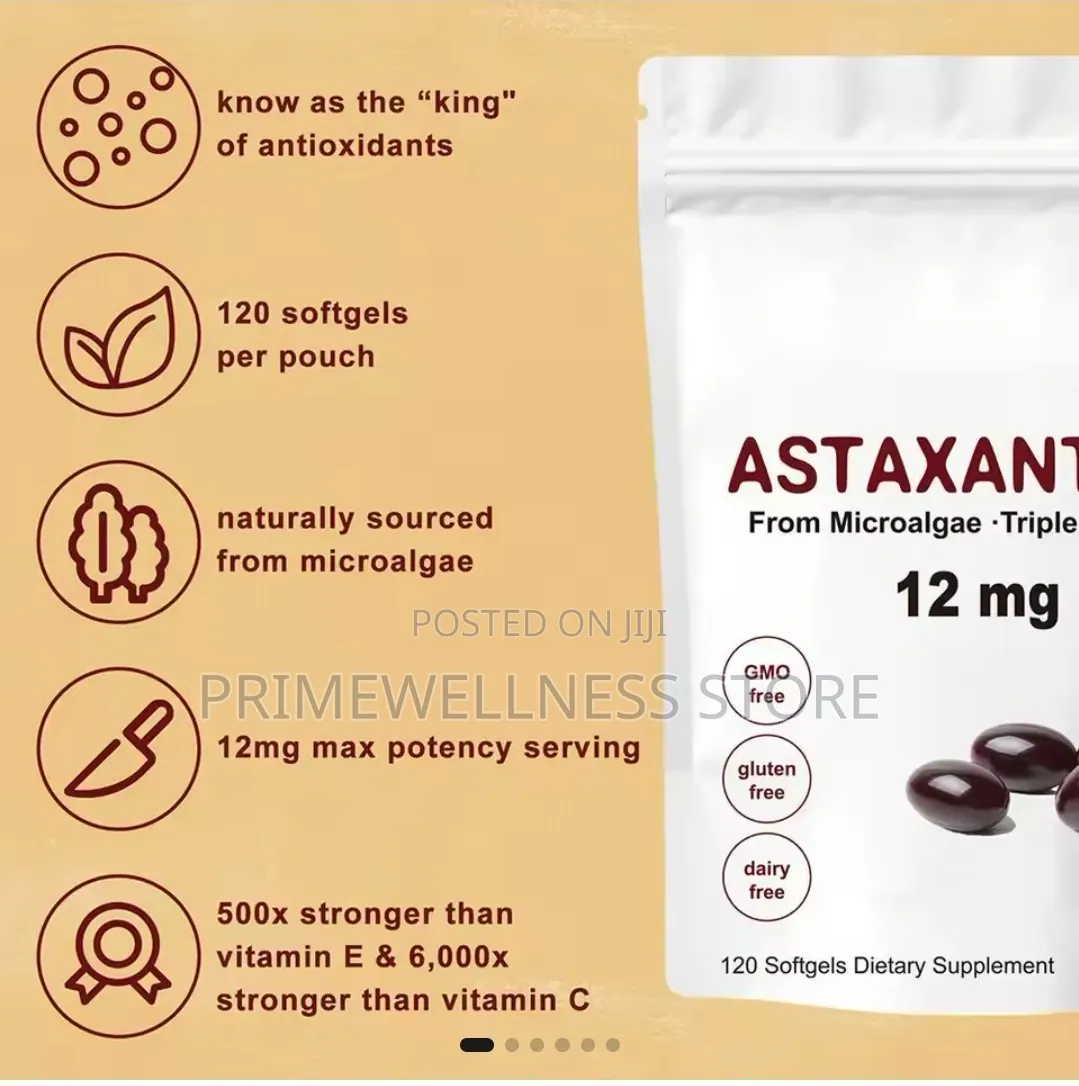 Astaxanthin From Microalgae Triple Strength 12mg, 120 Soft Gel