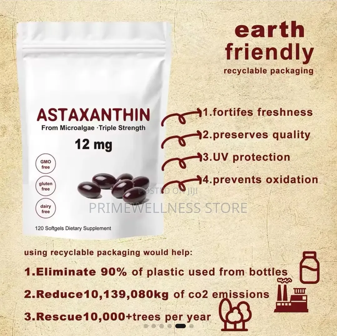 Astaxanthin From Microalgae Triple Strength 12mg, 120 Soft Gel