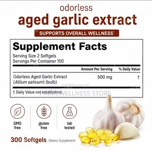 Odorless Aged Garlic Extract 300 Soft Gel