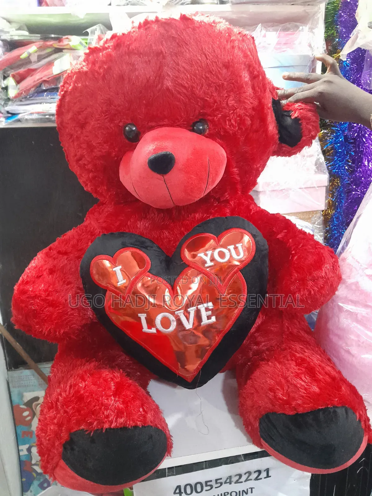 • Large Valentine Plush Love Teddy Bear – Romantic Gift (Red)