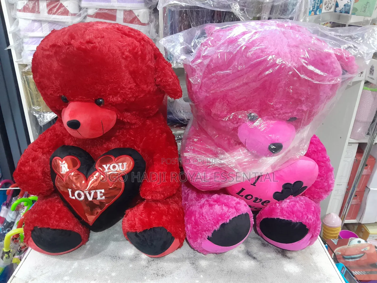 • Large Valentine Plush Love Teddy Bear – Romantic Gift (Red)