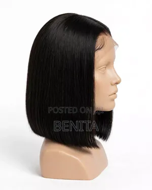 12"inche Bob Straight Wig 100% Human Hair Narayi Kaduna