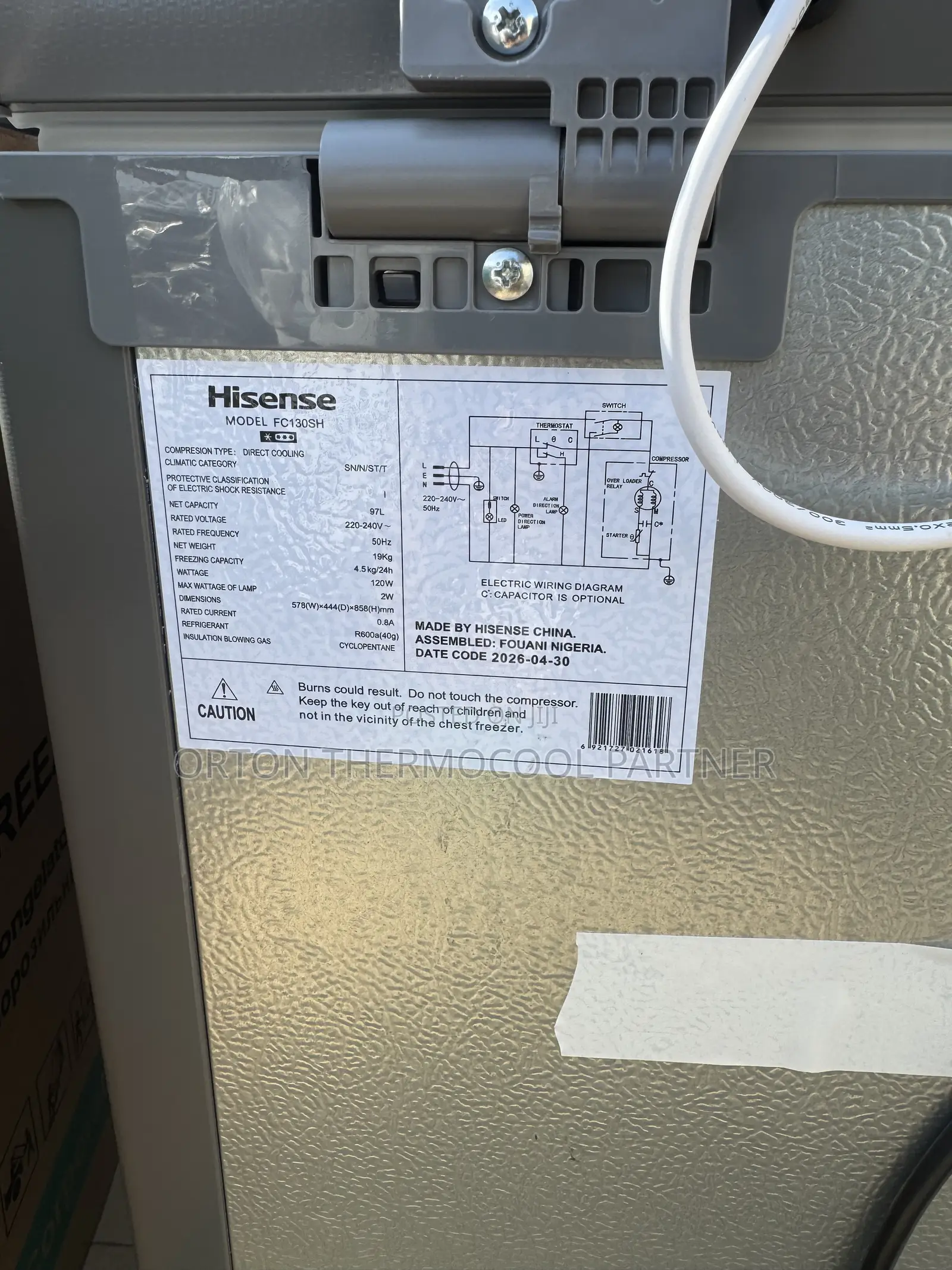 Hisense Chest Freezer 100l