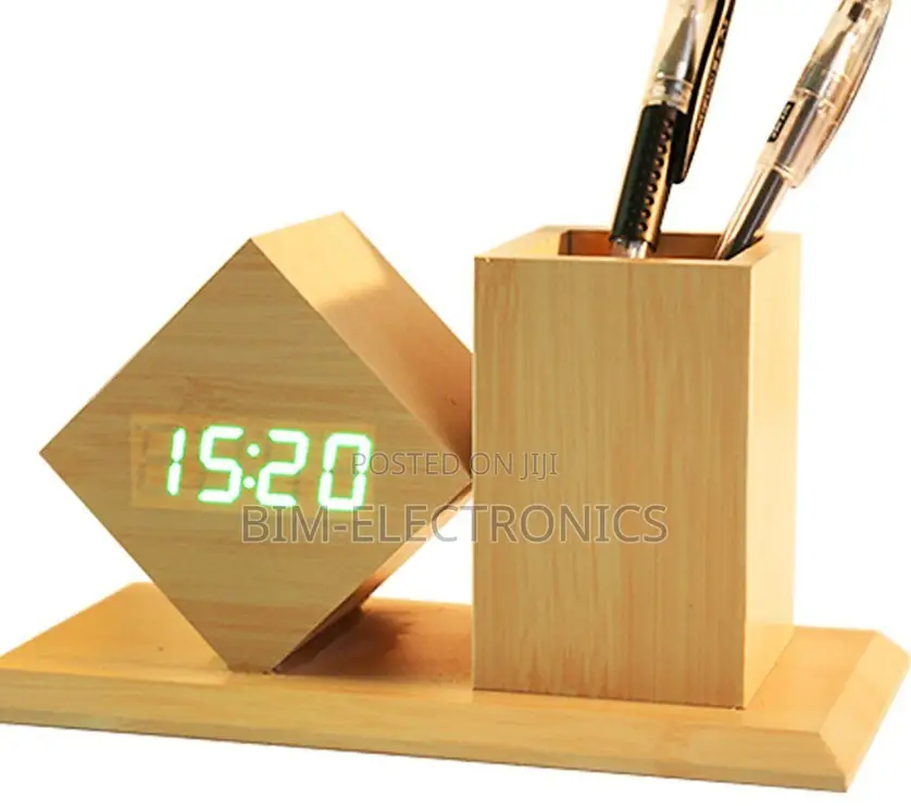 Digital Clock Pen Holder.