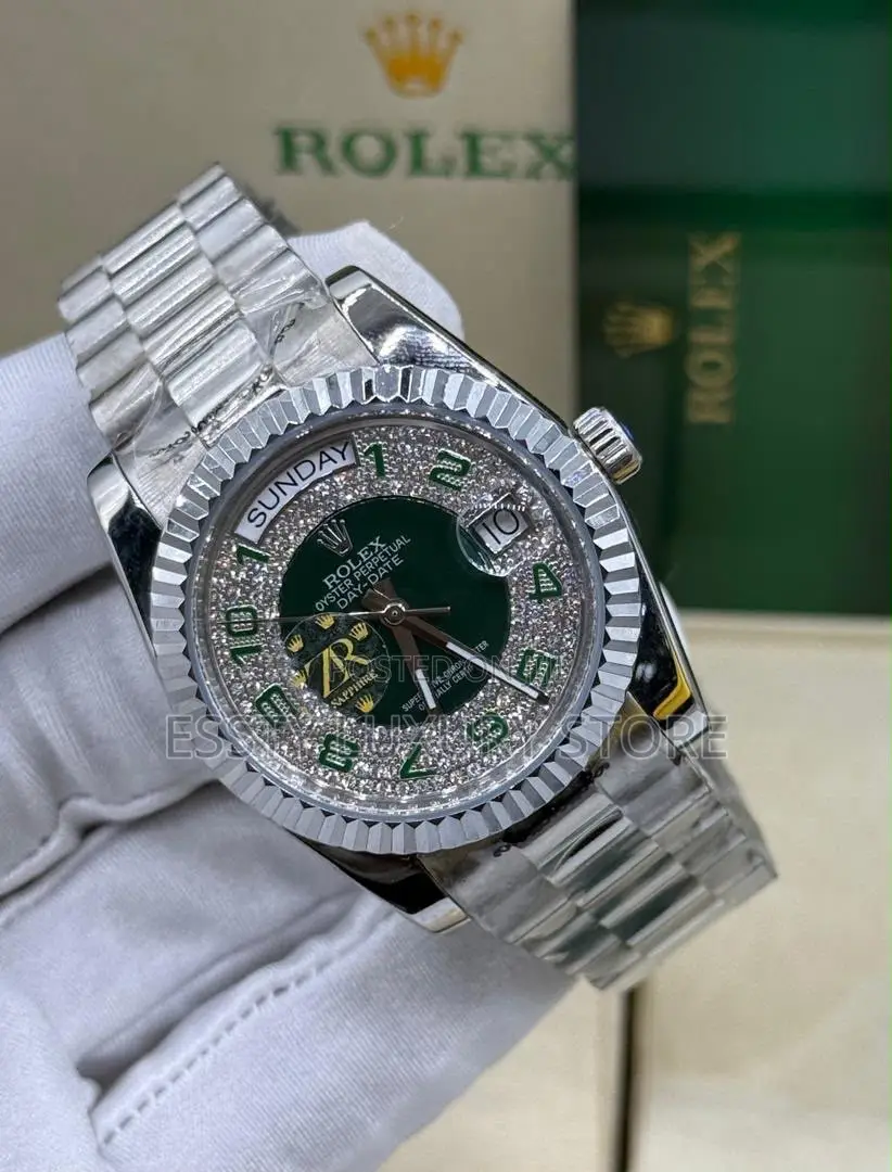 Automatic Quality Luxury Rolex Stone Face Men Wristwatch