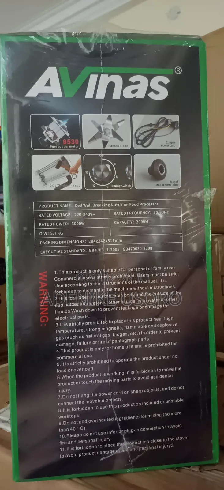 AVINAS Cell Wall Breaking Nutrition Food Processor