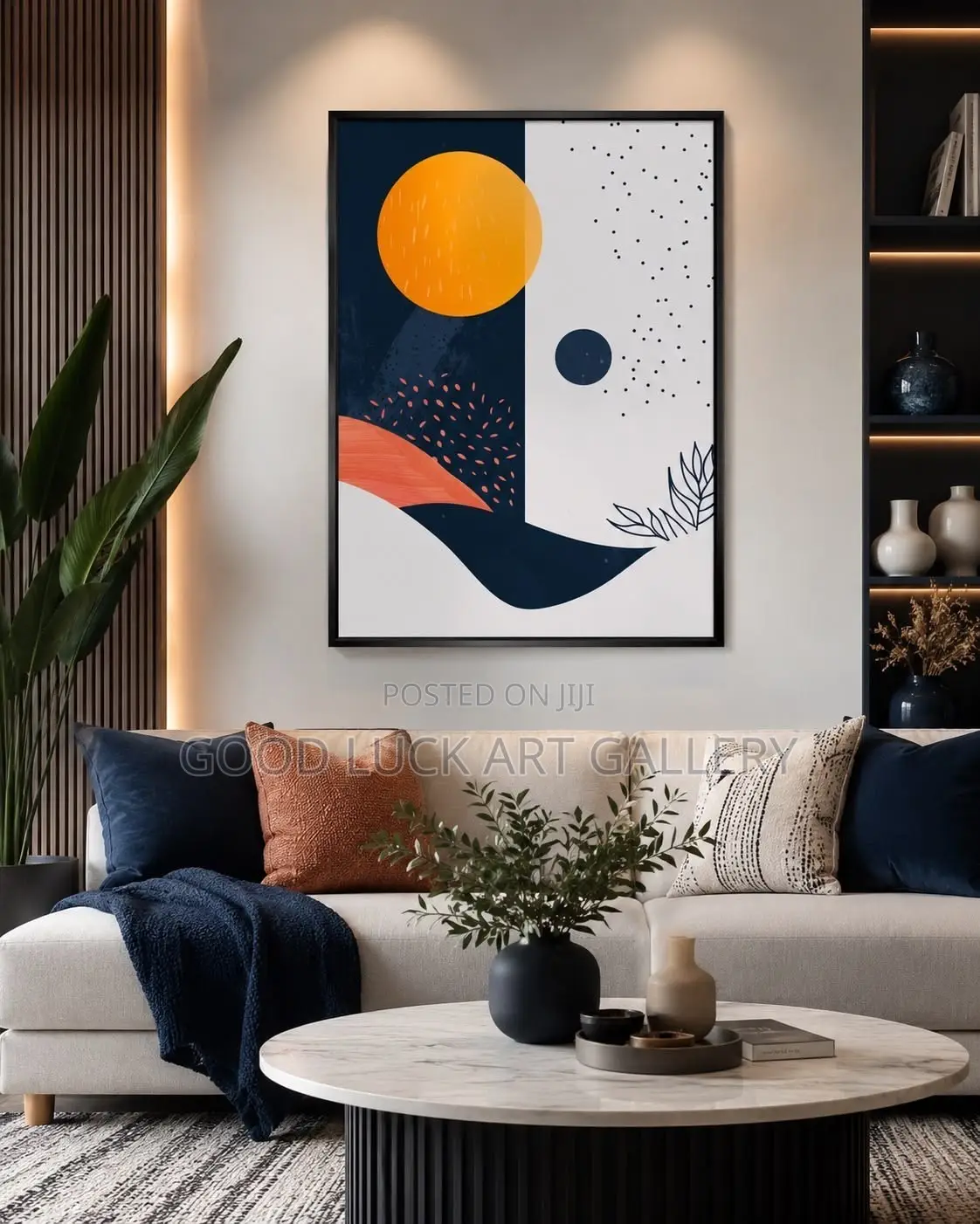 Abstract Orange Framed Art