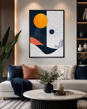 Abstract Orange Framed Art