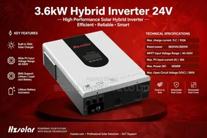 Hz Solar 3.6kva Hybrid Inverter 24v