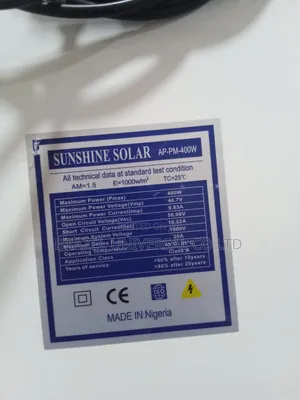 Sunshine Solar 400w Monocrystalline